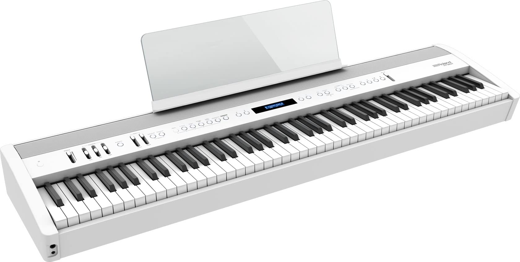 Roland FP-60X 88-Key Digital Piano - White Bundle with Adjustable Stand, Bench, Deluxe Sustain Pedal, Online Piano Lessons, Instructional DVD, and Austin Bazaar Polishing Cloth