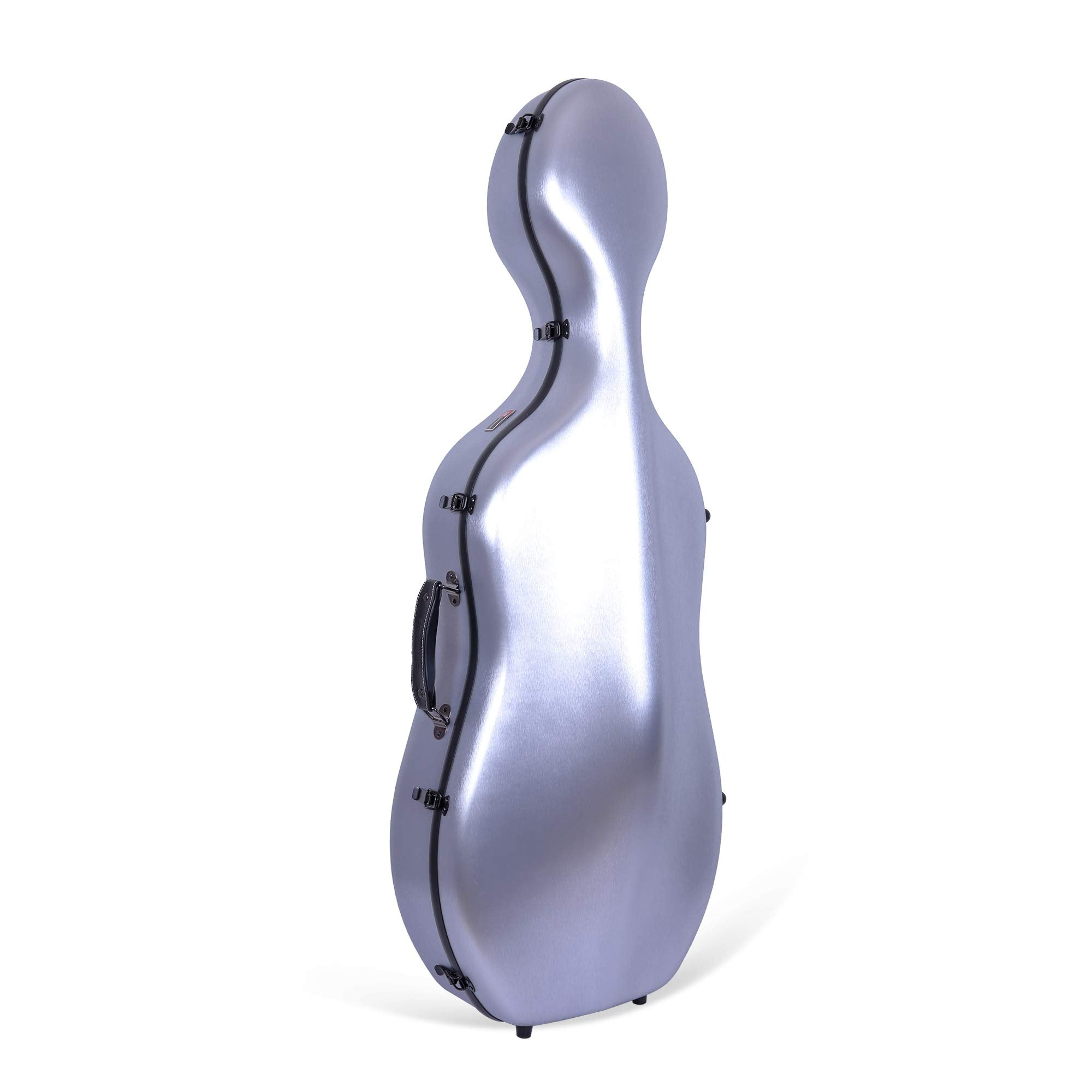 Crossrock Poly Carbon Composite Cello Case, for 3/4 Size Cello with backpack and wheels in Blue(CRF1000CETBLHT)