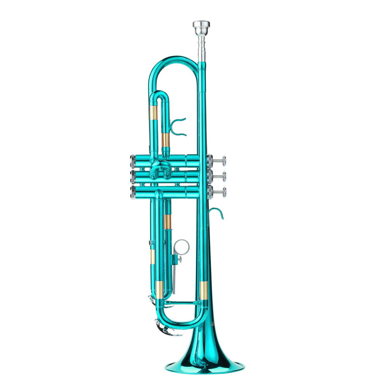 LeSage Bb Standard Trumpet Set for Beginner, Brass Student Trumpet with Carrying Case, Care Kit, Valve Oil, Cloth, 7C Mouthpiece & Gloves Silver