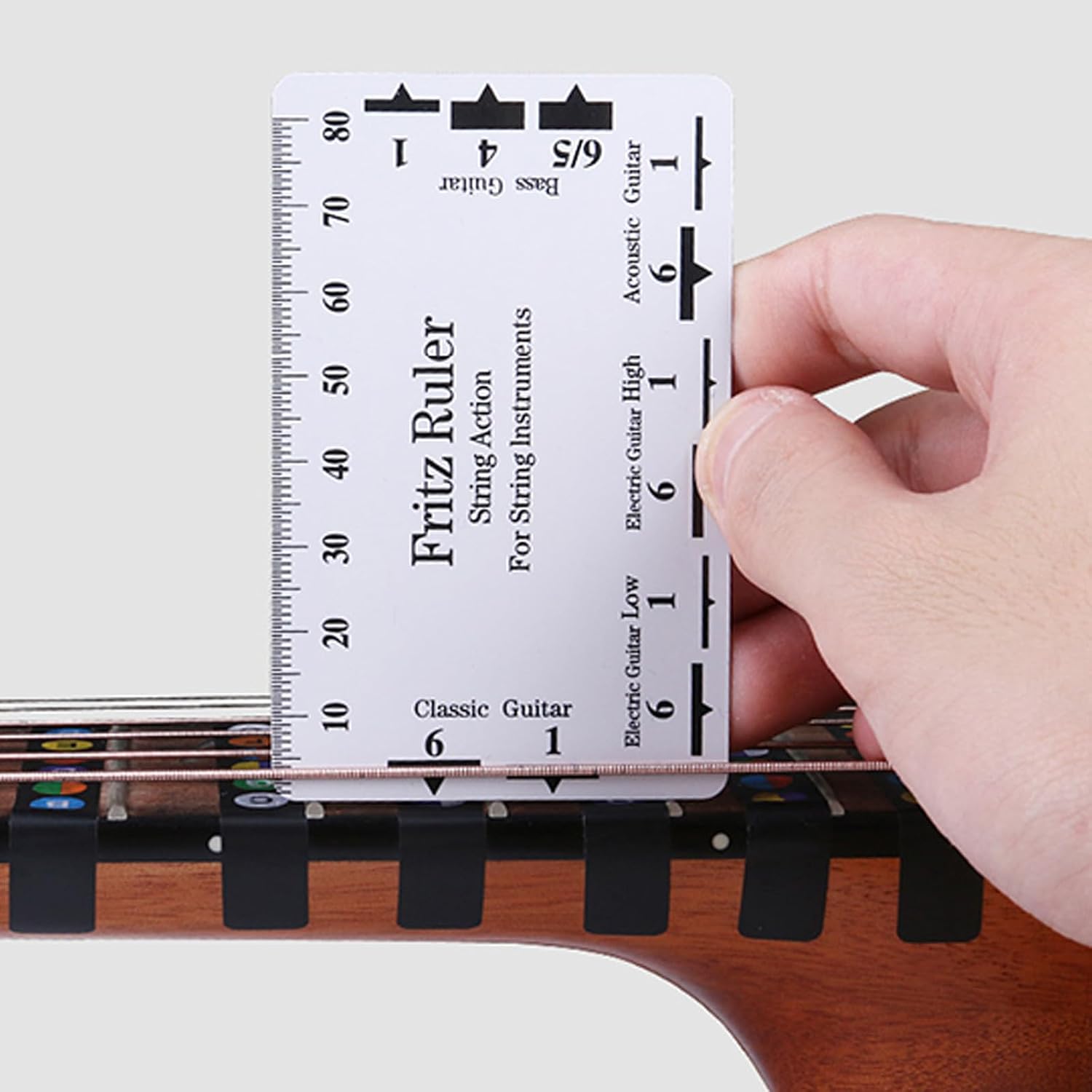 Guitar String Action Gauge Ruler, Guitar Height Gauge, Set Up Repairing Luthier Tool for, Ukulele, Banjos String Action Ruler