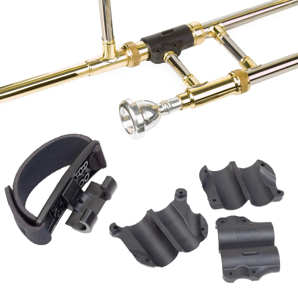 Neotech Trombone Hand Grip – Adjustable Neoprene Hand Support for Bass Trombone | Ergonomic Grip Rest for Comfort & Control – Black, Made in USA