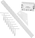 12pcs Guitar Luthier Tool Kit Complete Set Radius Gauge String Action Ruler Straight Edges Fret Rocker for Guitar Repair