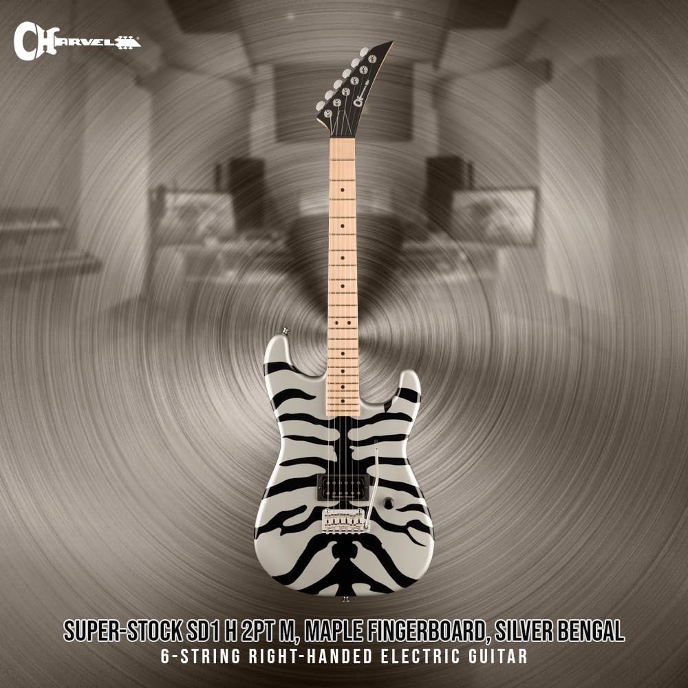 Charvel Super-Stock SD1 H 2PT M Electric Guitar - Silver Bengal