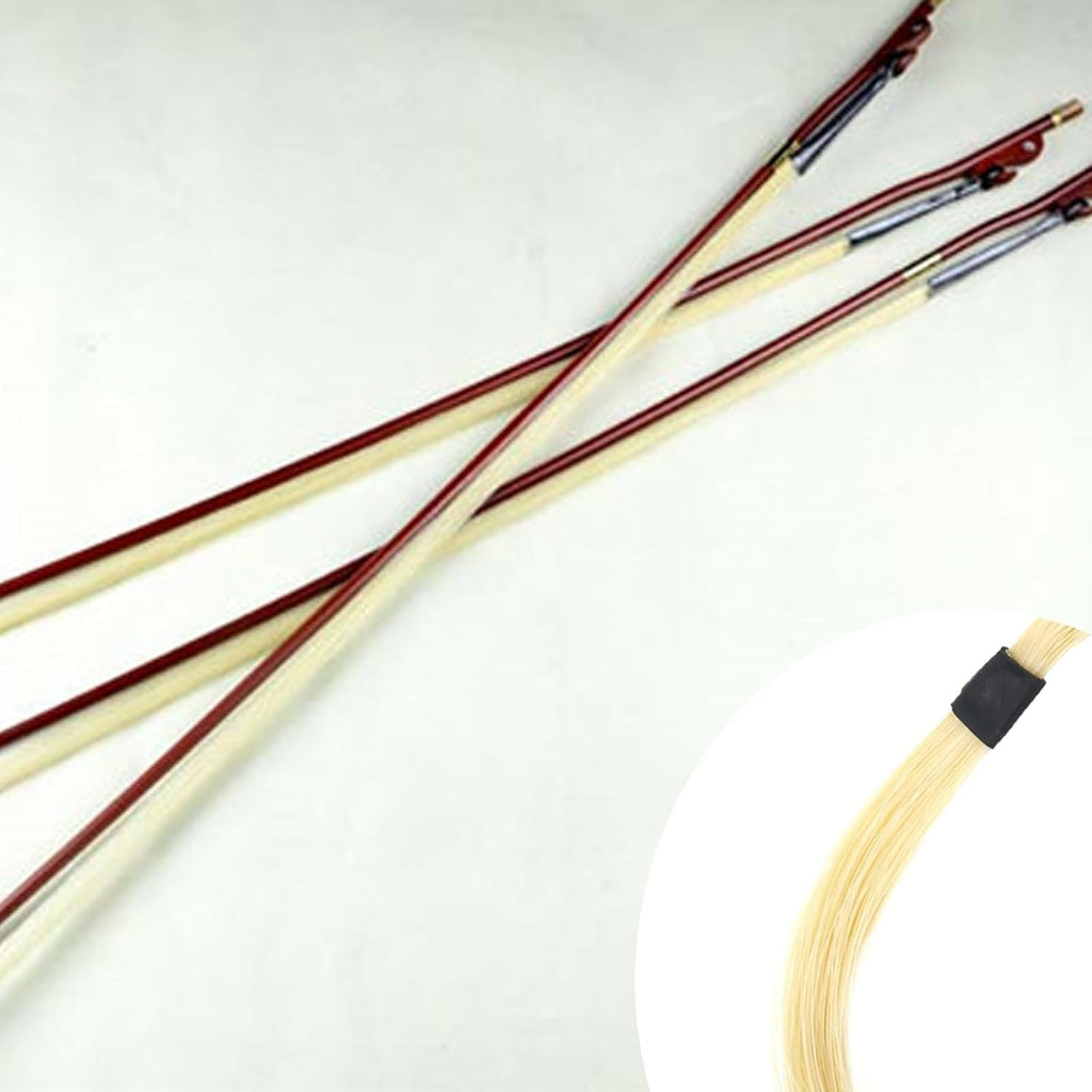 2.6Ft Length Natural Horsetail Bow Replacement Hair for Violin Viola Cello Chinese Erhu or Other Stringed Instruments