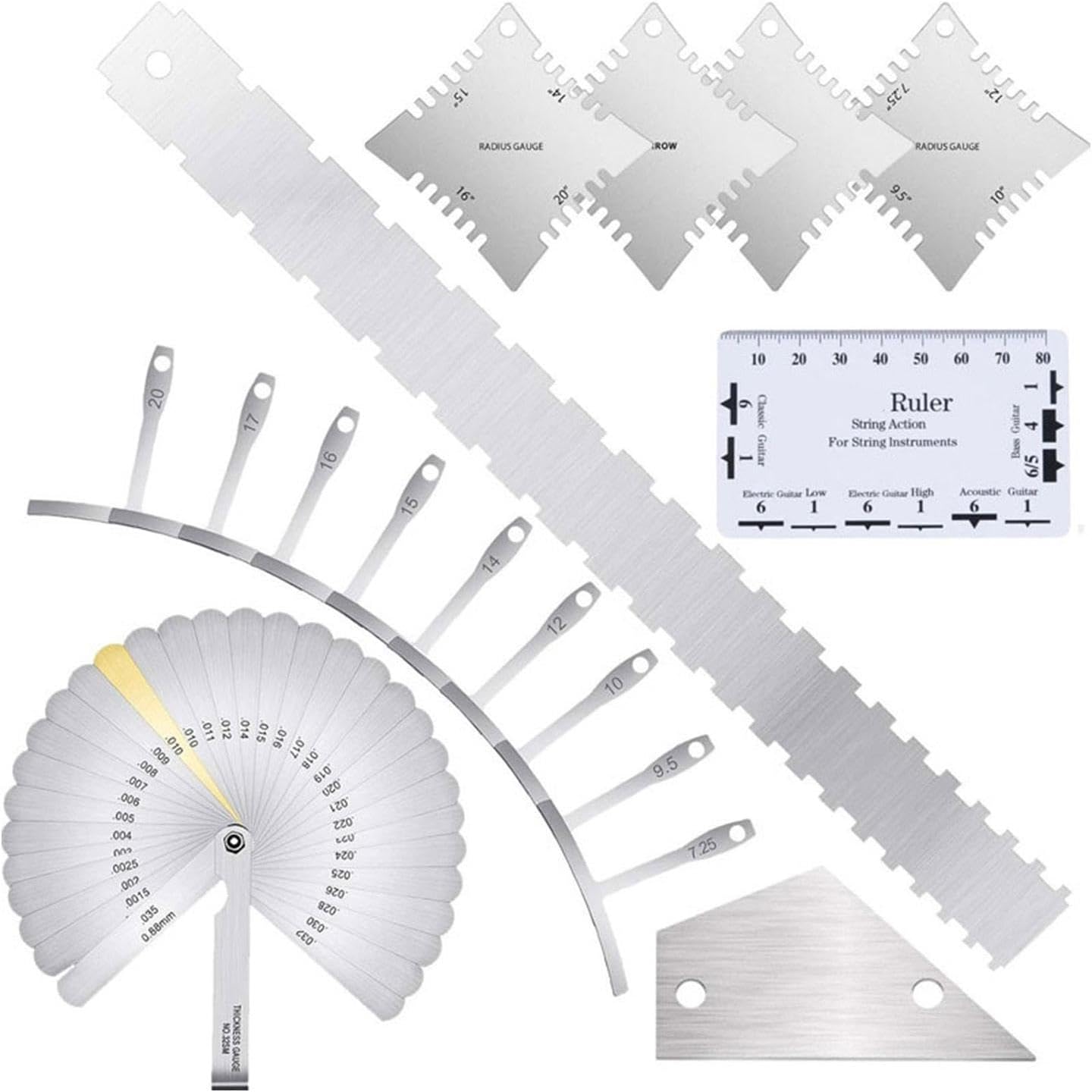Guitar String Action Gauge Ruler Guitars String Height Gauges Setups Gauge Luthier Guitar Measuring Tool