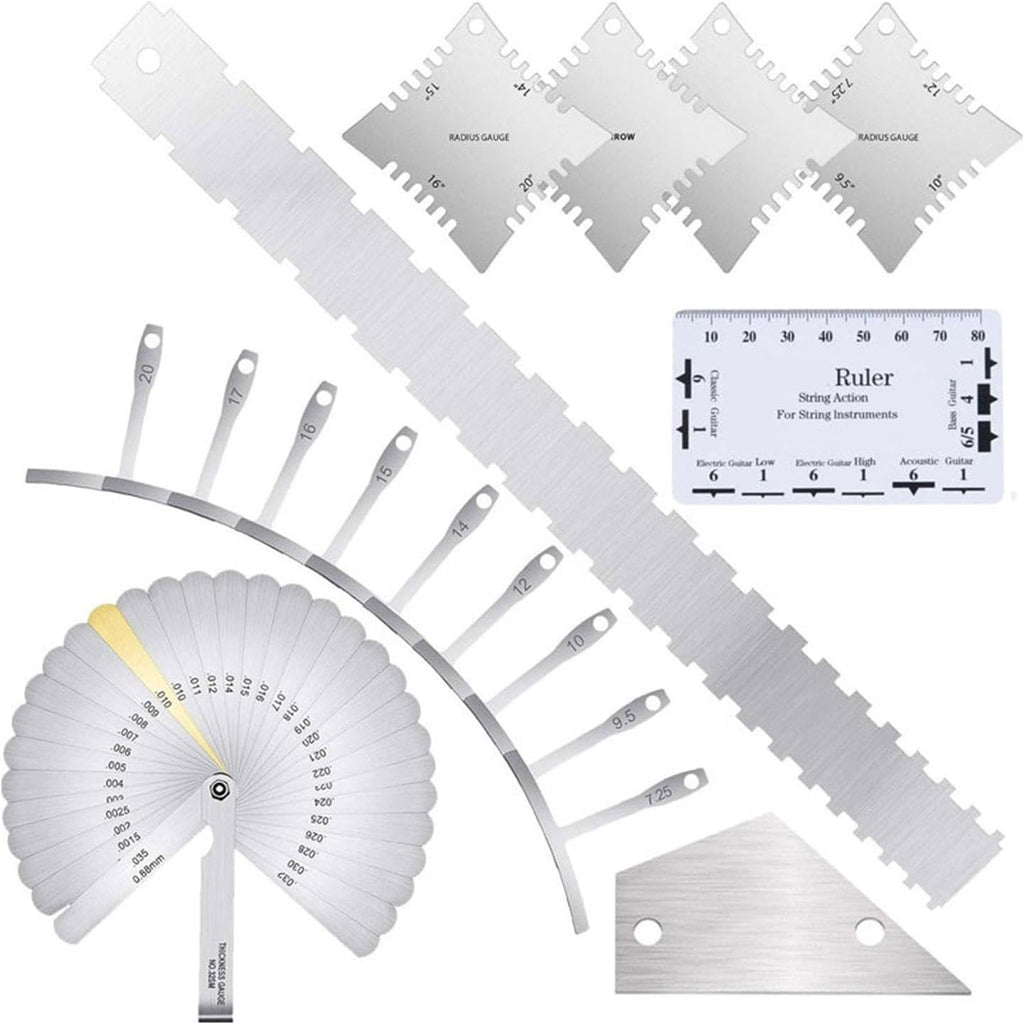 String Action Measuring Ruler for Guitars Bass Banjos Setup Tool Guitar String Gauge