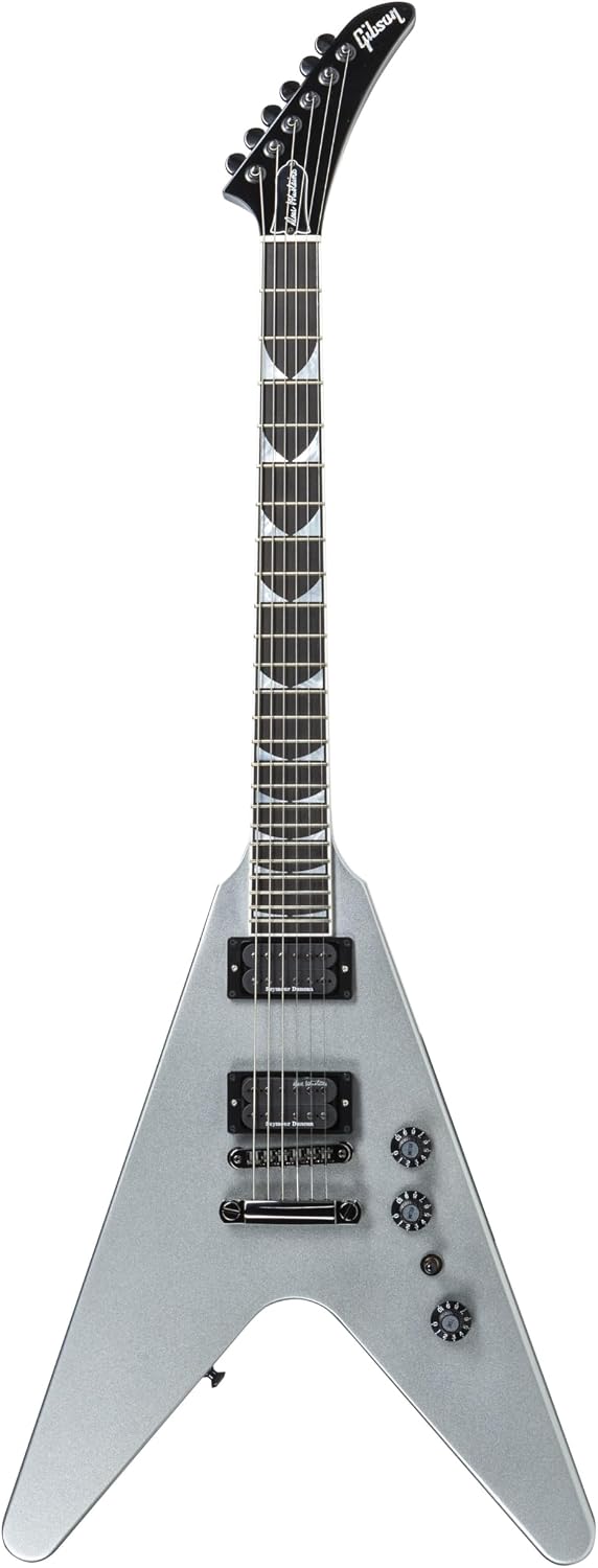 Gibson Dave Mustaine Flying V EXP Electric Guitar - Silver Metallic