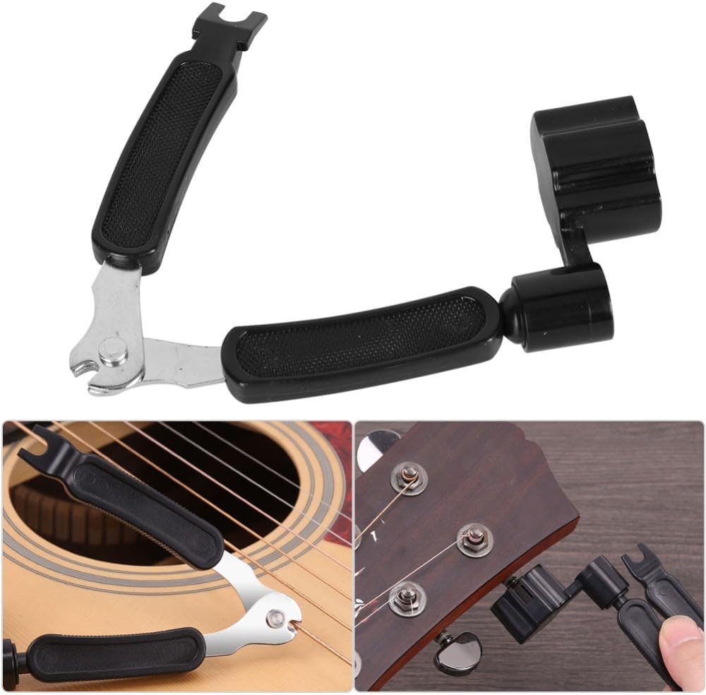 – Professional Guitar Maintenance Kit with String Organizer Guitar Winder String Cutter String Action Ruler Gauge for Acoustic Guitar Ukulele Bass