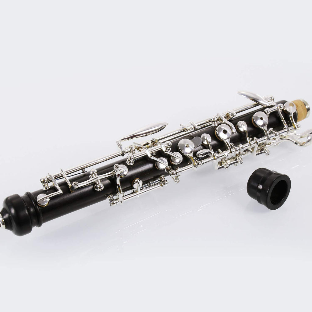 Rochix Oboe Professional Performance Level RHG13 Redwood Body Gold Plated Semi Automatic C Tone with 2 Reeds,1 Cleaning Cloth,1 Oboe Swab,1 Thumb Rest,1 Case and More