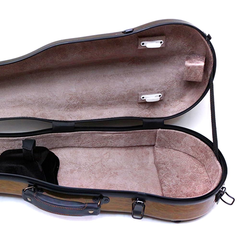 Vetimobato Dazzling Hard Shell Violin Case 4/4 Full Size Strong Light Flight Carbon Fiber Violin Box with Straps Travel Violin Case (Multicolored)