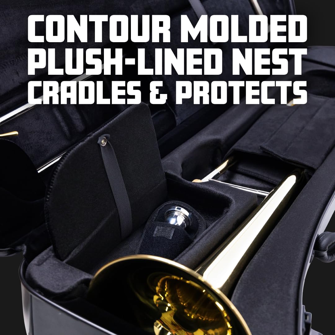 Gator Cases Presto Series Pro Case for Straight and F-Attachment Trombones, (GBPC-TROMBONE)