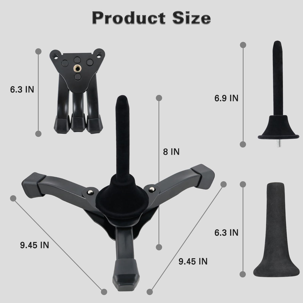 EASTROCK Alto&Tenor Saxophone Wall Stand Saxophone Wall Mount Saxophone Holder Rack (Saxophone Wall Stand), Black