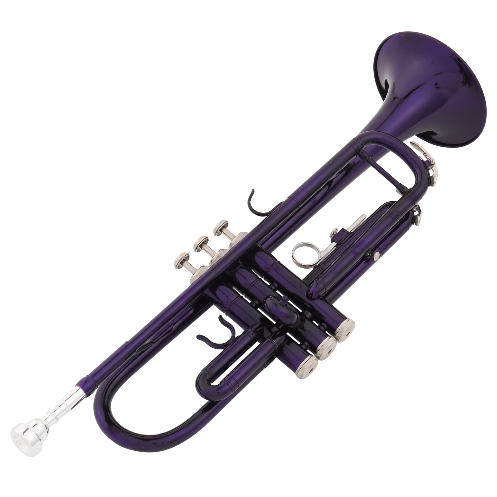 Ktaxon Bb Standard Trumpet for Beginners,Trumpet for Student with Hard Case,7C Mouthpiece,Cleaning Cloth,Gloves,Brass Instruments for Kids and Adults(Gold)