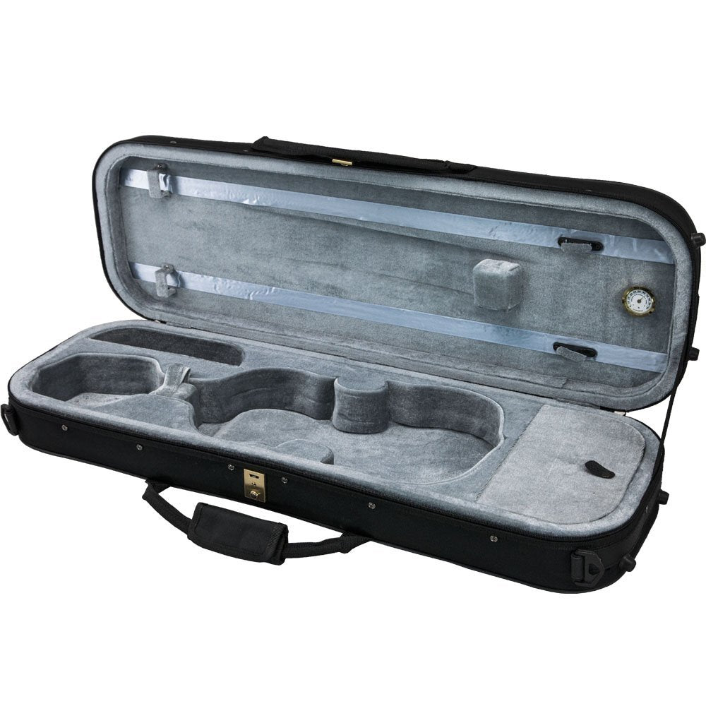 SKY Violin Triangle Case Lightweight 3/4 Size Black Color