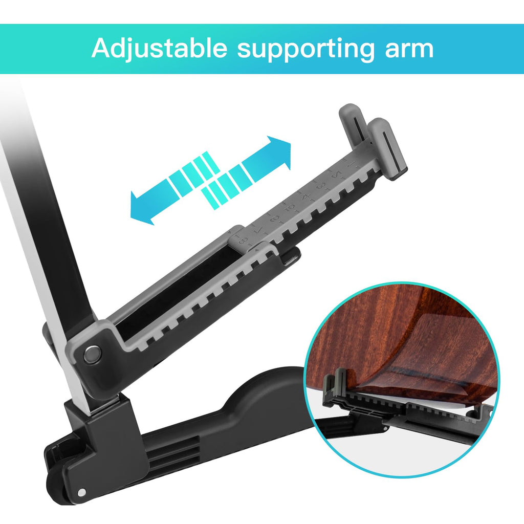 GUITTO Guitar Stand - Electric and Acoustic, Floor Standing Holder for Guitars, Bass, Banjo, Cello - Portable, Foldable, and Small A-Frame Design GGS-03
