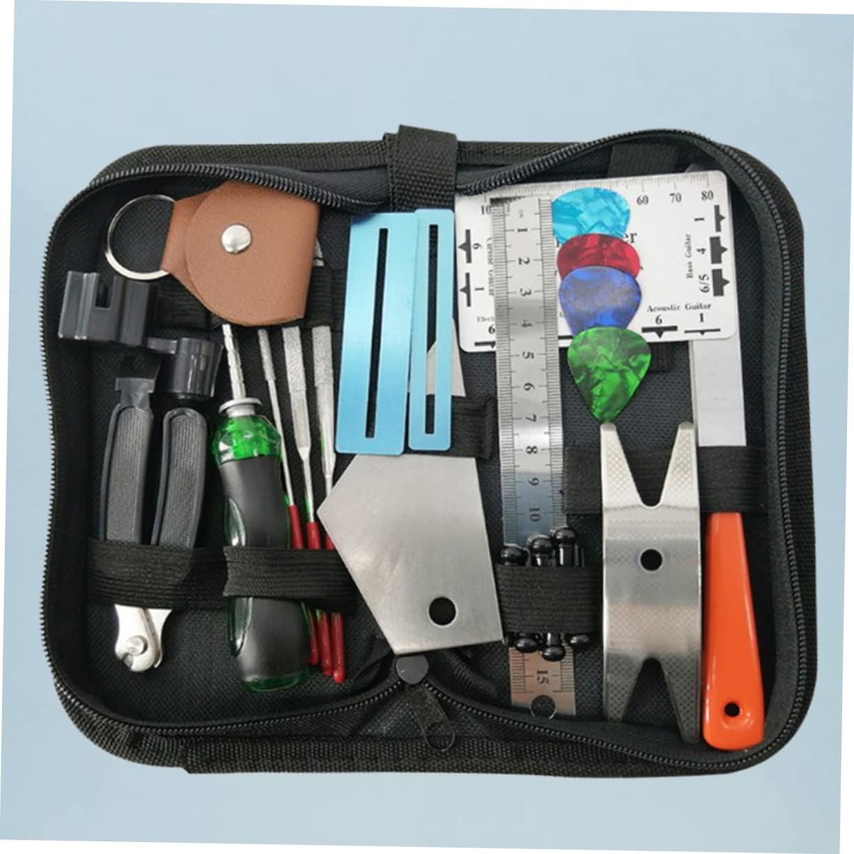 Levemolo Complete Guitar Tool Kit 24pcs Guitar Tools String Action Ruler Guard Fret Files