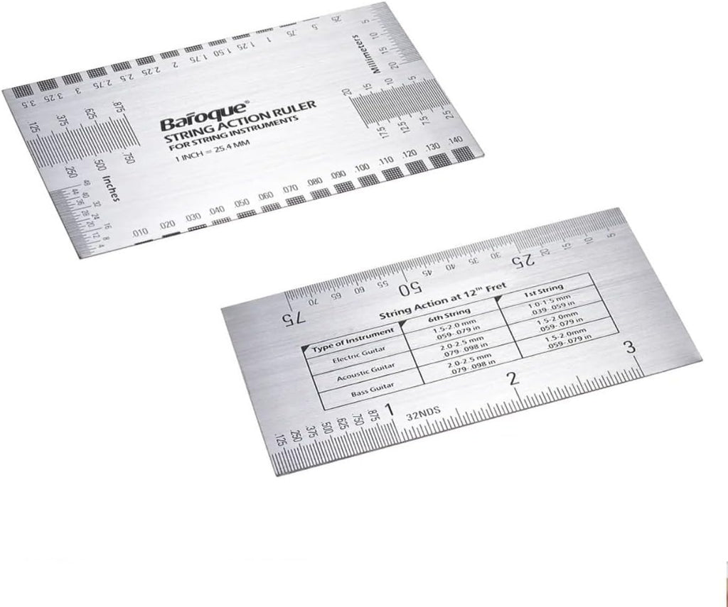 Guitar Action Gauge Ruler, Guitar String Height Gauge, Luthier Tool, for Electric, Acoustic, Bass Guitar