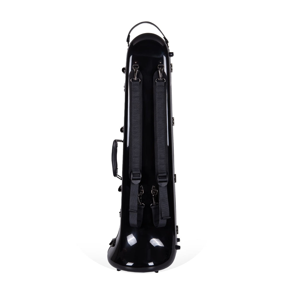 Crossrock Fiberglass Case fits for Trumpet with removable shoulder straps-Black(CRF1020TRBK)