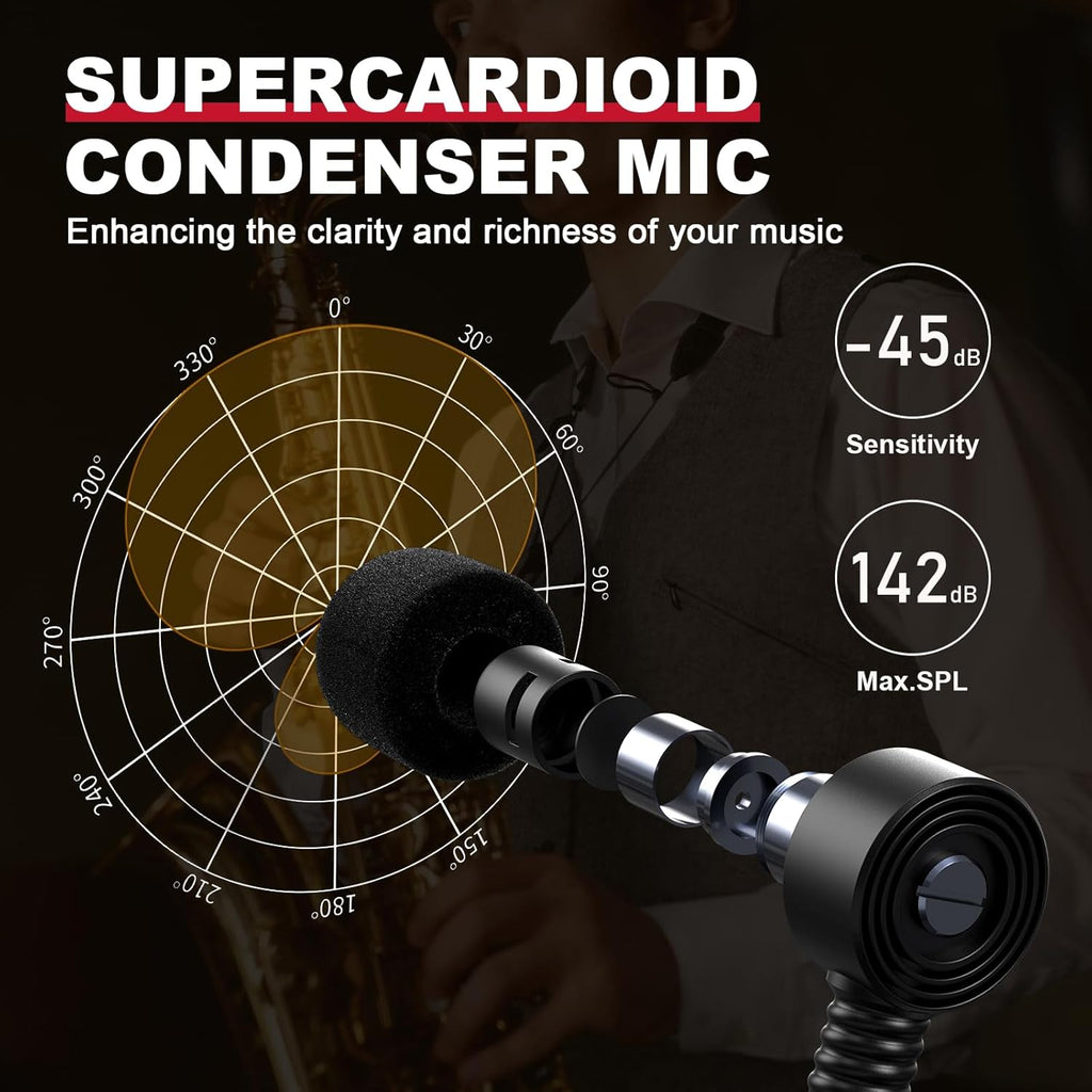 Xvive U7 Saxophone and Trumpet Wireless System with 2.4GHz Transmitter and Receiver