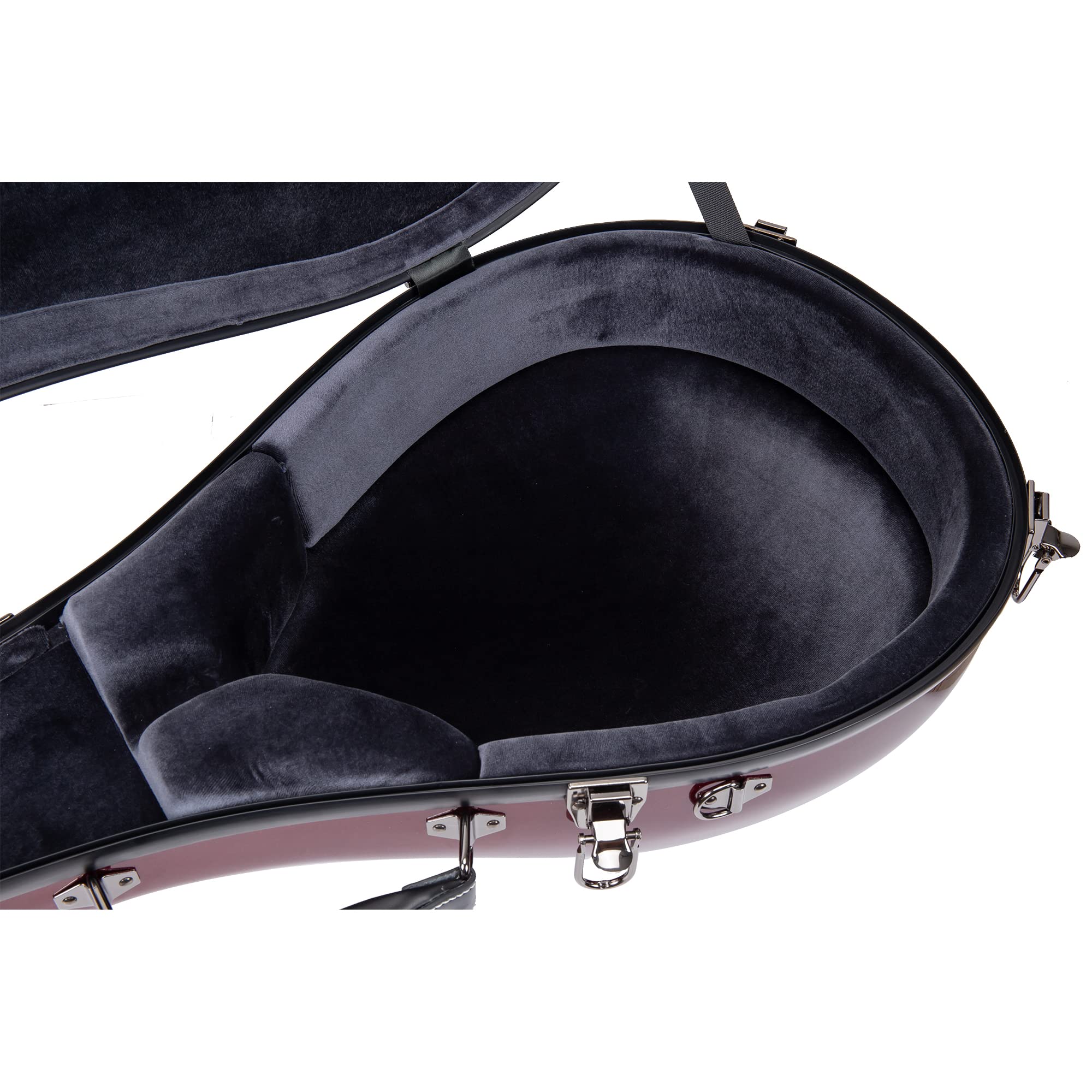 Crossrock Fiberglass Case fits for Trumpet with removable shoulder straps-Black(CRF1020TRBK)