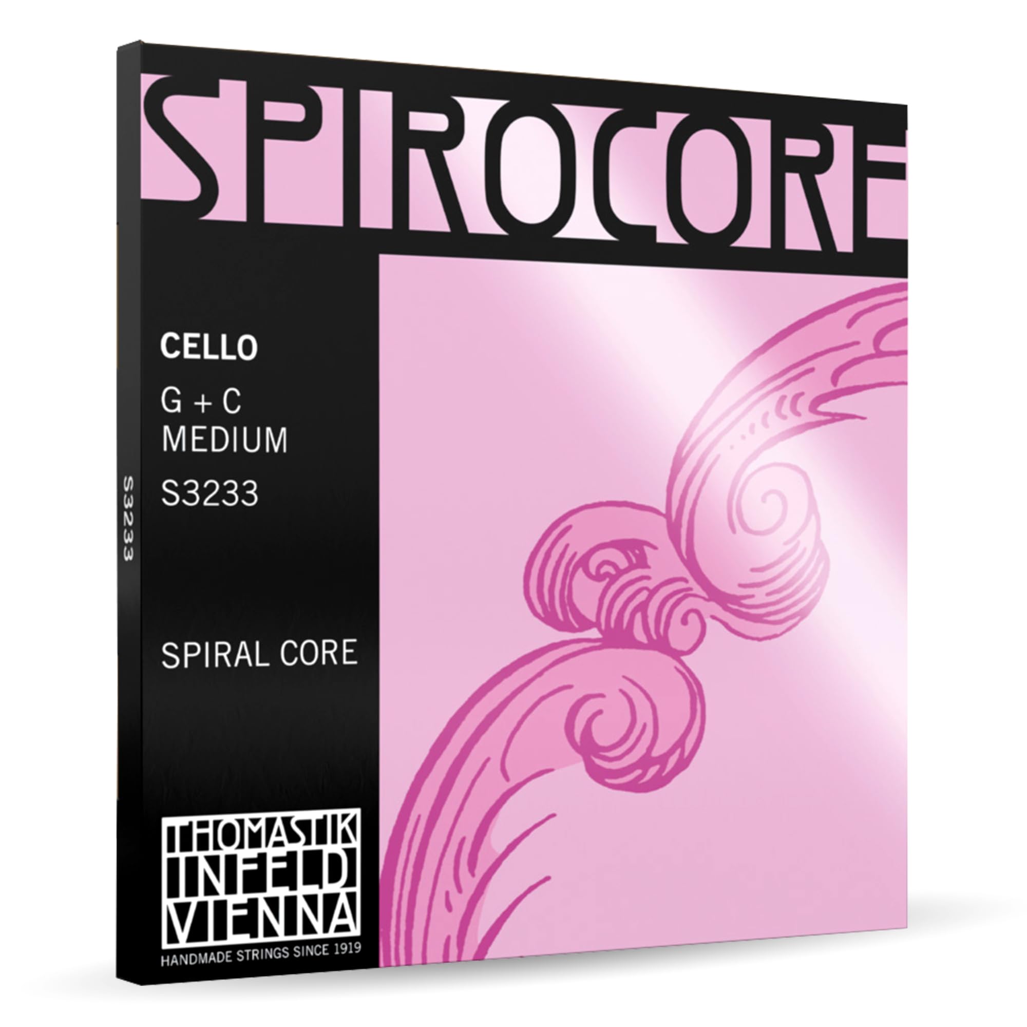 Thomastik-Infeld Spirocore Cello G&C Twin Set - Medium Tension - S3233 - Spiral Steel Core, Tungsten Wound - Powerful & Focused Tone, Deeply Resonant, Reference Standard