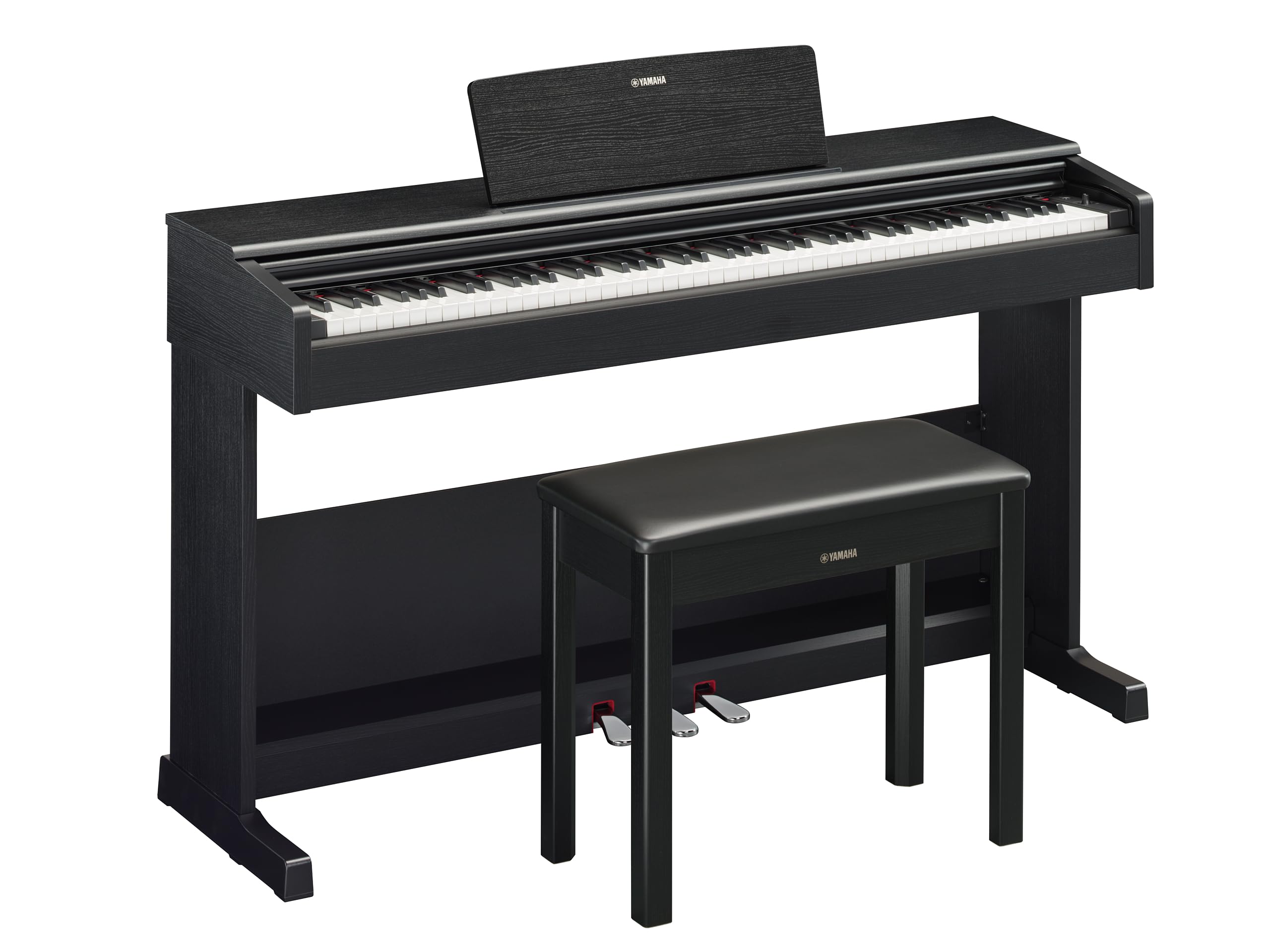 Yamaha Arius Series 88-Key Weighted Action Upright Digital Piano for Beginner and Intermediate Players, Dynamic Response, Grand Piano Sound, 3-pedal Unit, Bench Included, Rosewood YDP105R