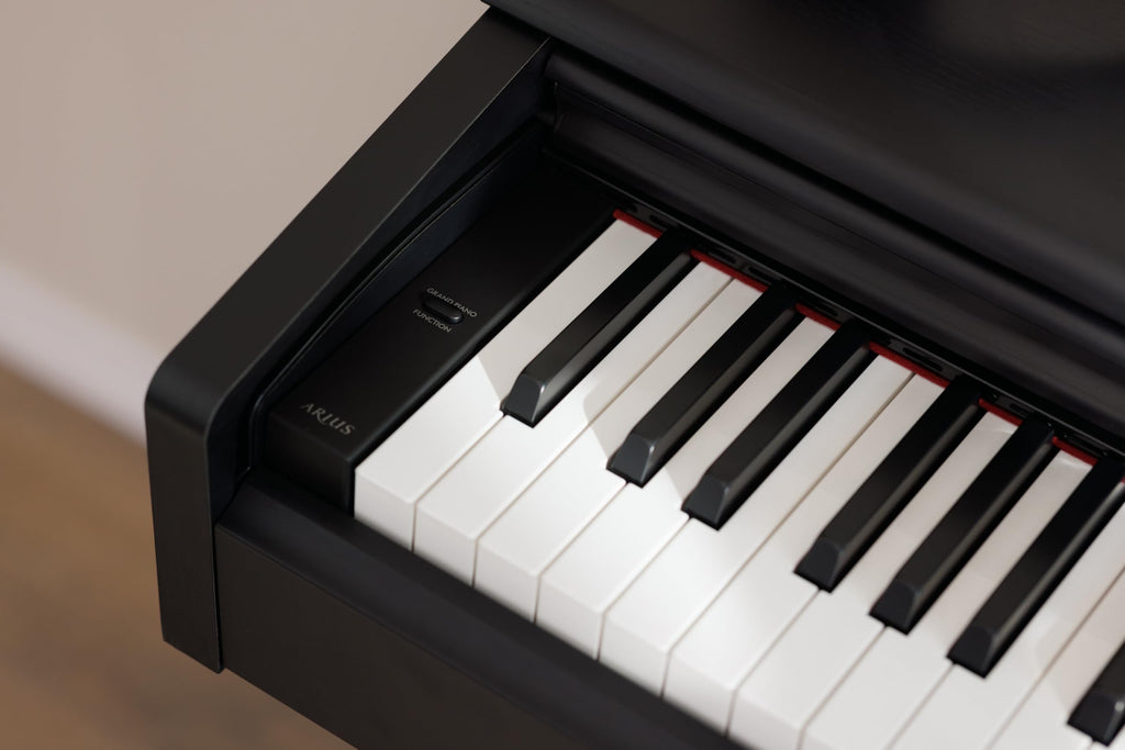 Yamaha Arius Series 88-Key Weighted Action Upright Digital Piano for Beginner and Intermediate Players, Dynamic Response, Grand Piano Sound, 3-pedal Unit, Bench Included, Rosewood YDP105R