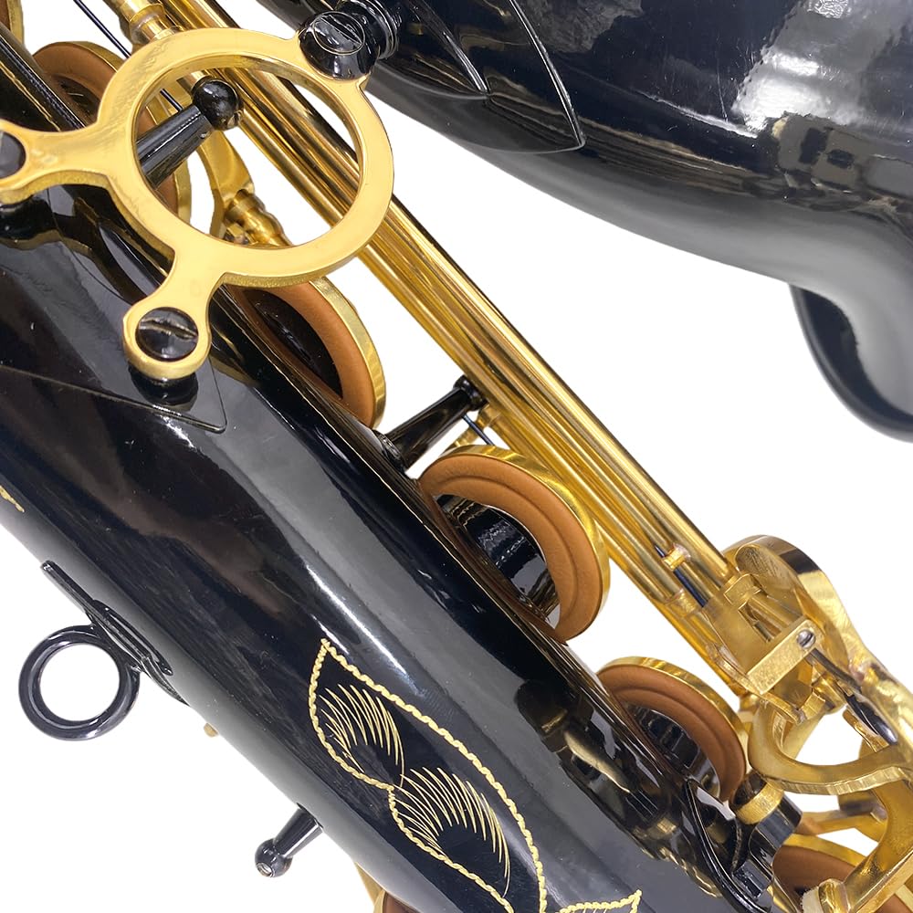 Yinfente Eb Alto Saxophone For Beginners Adult,Saxophone Student,E Flat Alto Sax Full Kit With Reeds,Pads Cushions,Hard Carrying Case,Cleaning Cloth & Rod,Mouthpiece,Gloves,Neck Strap Gold