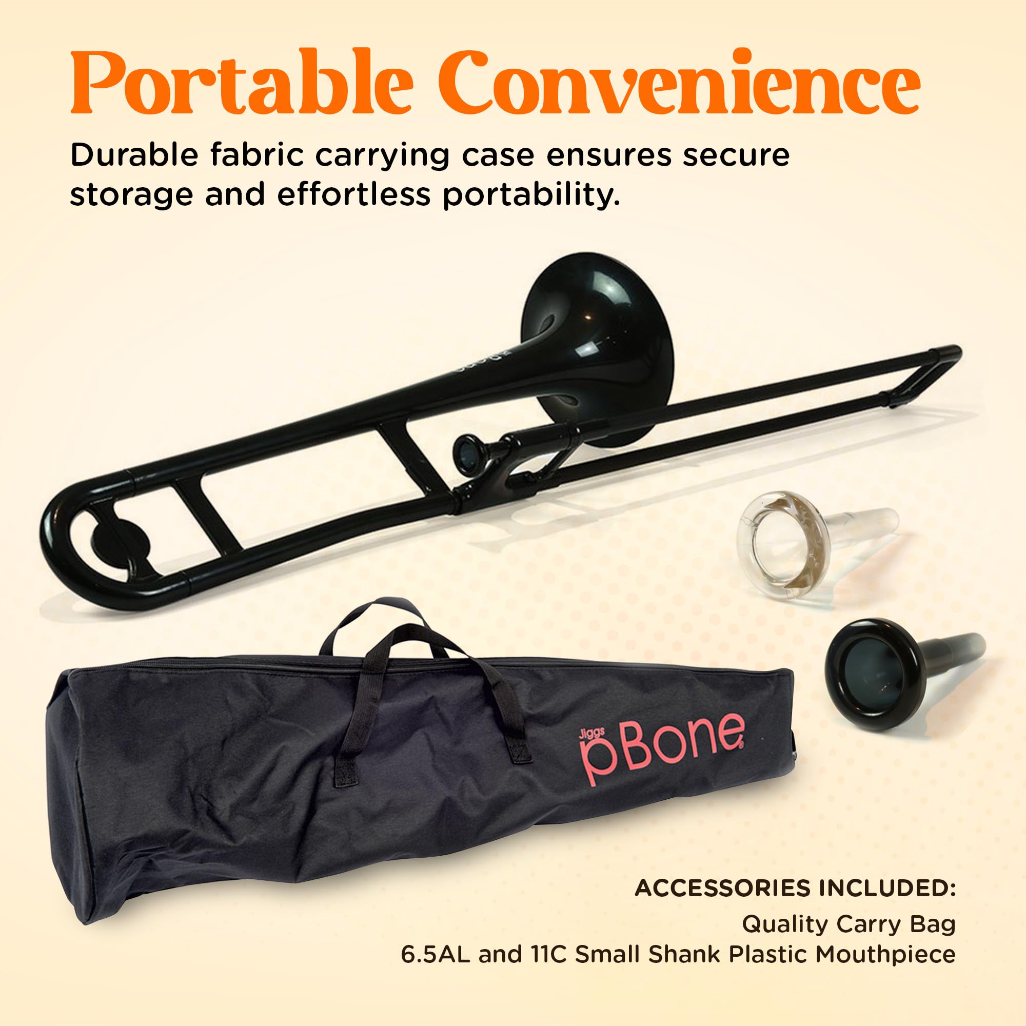 pBone Bb Plastic Trombone - Lightweight pInstruments Design with Ergonomic Grip - Includes Mouthpieces & Carrying Bag - Authentic Bb Sound for Students & Beginners - Durable ABS - Purple