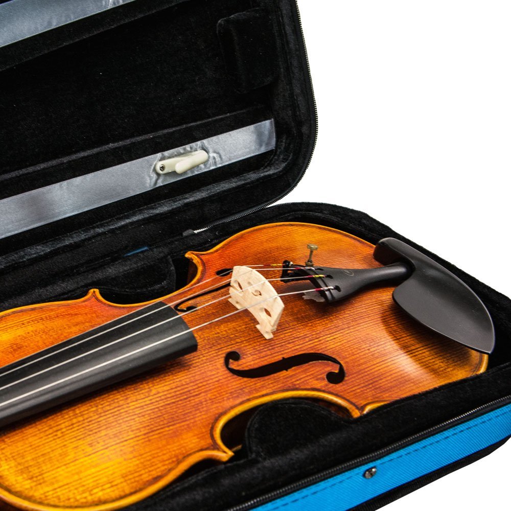 SKY Violin Triangle Case Lightweight 3/4 Size Black Color