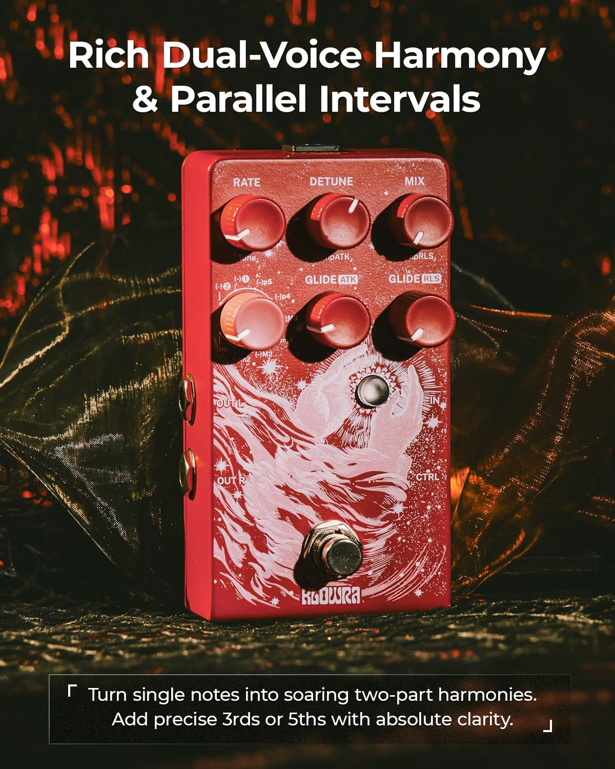 Verdict Polyphonic Octave Pedal for Guitar & Bass - Pitch Shifter with Synth, Organ & Cello Emulation; Zero Tone Loss Analog Dry-Through for Live Gigs & Studio; Freeze & Swell Ambient Effects