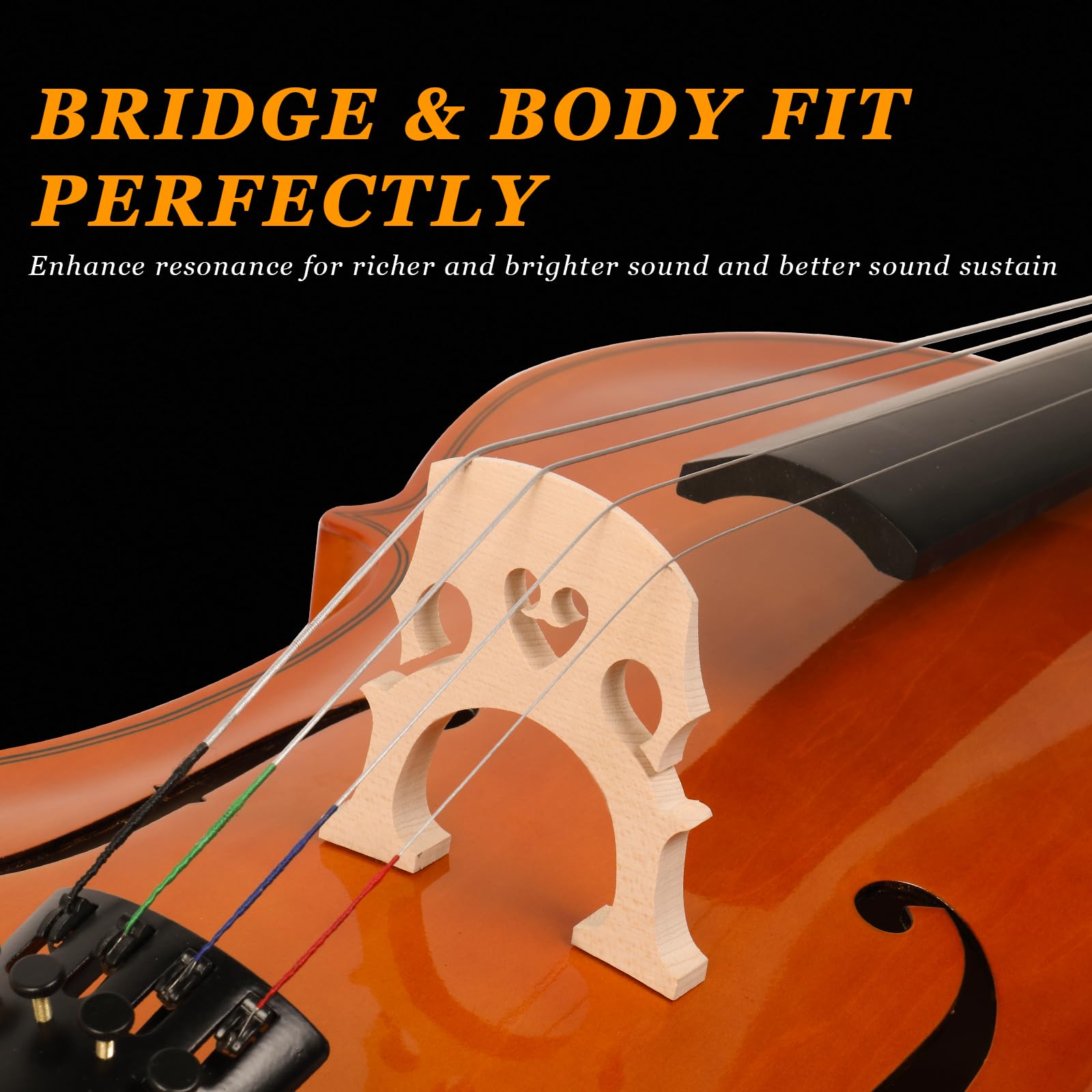 Ktaxon Full-Size Cello, Beginner Cello 4/4, Acoustic Cello Set with Portable Bag, Bow, Rosin, Bridge, Adults & Kids String Musical Instruments(White)