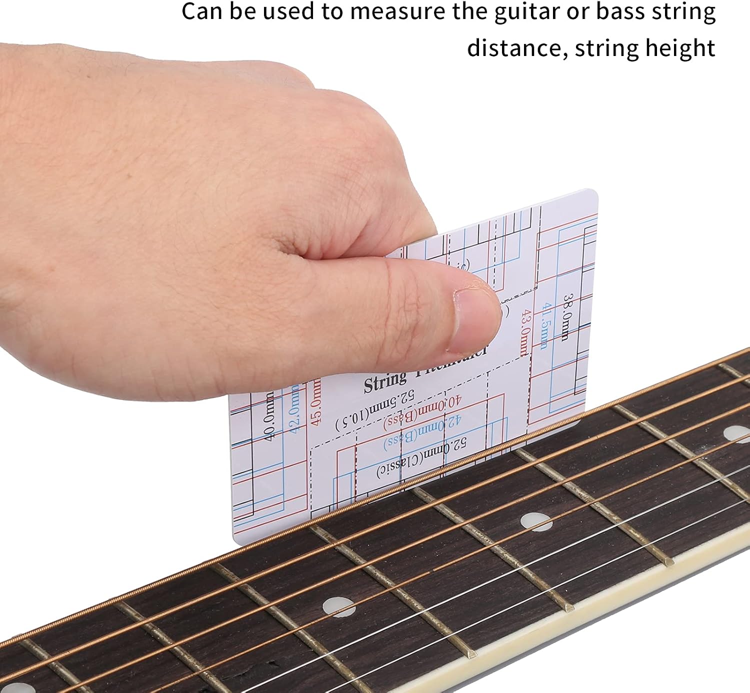 Luthier Radius Gauge Set, Guitar and Bass String Height Measuring Tool with 9 - Piece Stainless Steel Radius Templates, File & Ruler for Fretboard Setup, Neck Repair, and Action Ad
