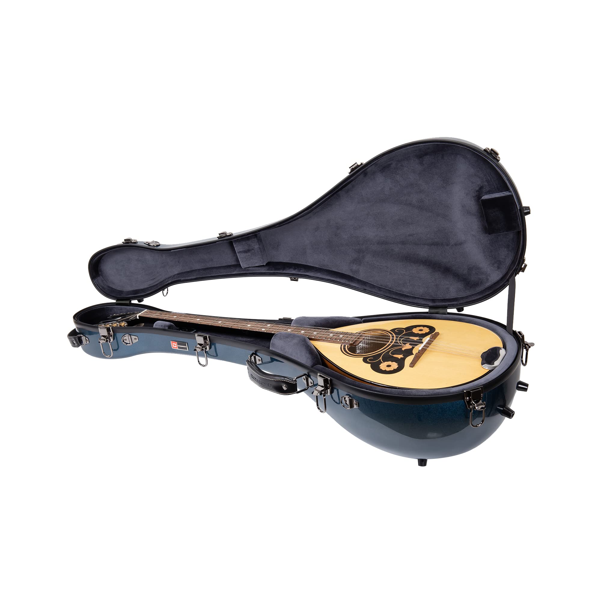 Crossrock Fiberglass Case fits for Trumpet with removable shoulder straps-Black(CRF1020TRBK)