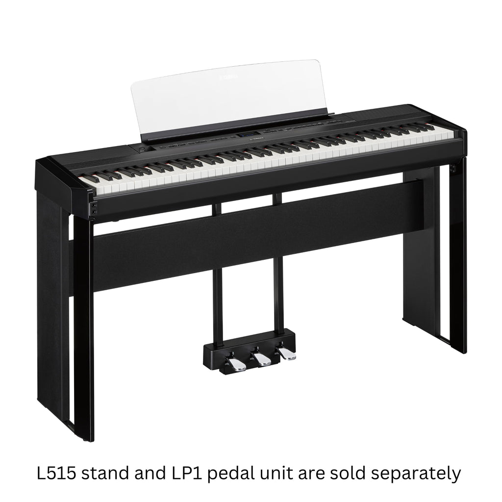 Yamaha P225 88-Key Digital Piano with Weighted Keys, Portable Design, Keyboard, Music Rest, Sustain Foot Switch, and Built-In Speakers, Black (P225B)