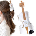 Decorative Violin Hair Clip,Novelty Acetate Claw Clips,Music Instrument Hair Clips for Women(Tortoiseshell Brown)