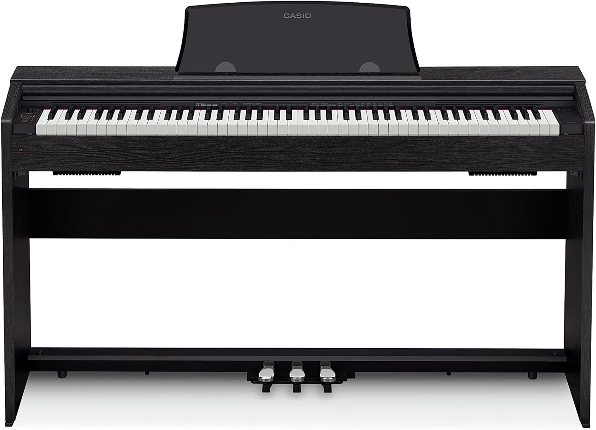 Casio PX-770 Privia Digital Piano - Black Bundle with Furniture Bench, Headphones, Instructional Book, Online Lessons, Instructional DVD, and Austin Bazaar Polishing Cloth