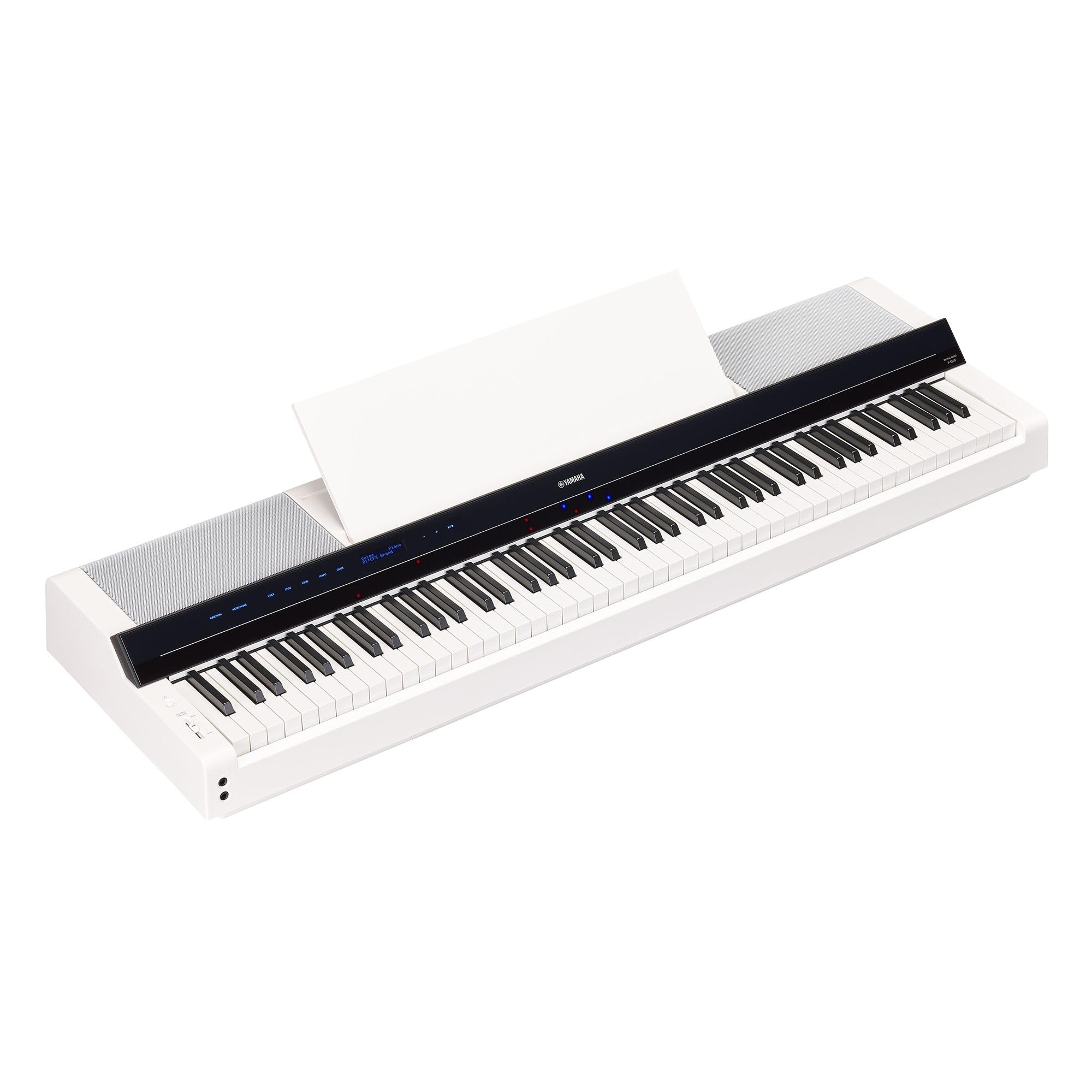 Yamaha PS500 88-key Smart Digital Piano w/Stream Lights Technology, PA500C Power Adapter and FC4A Sustain Pedal, White