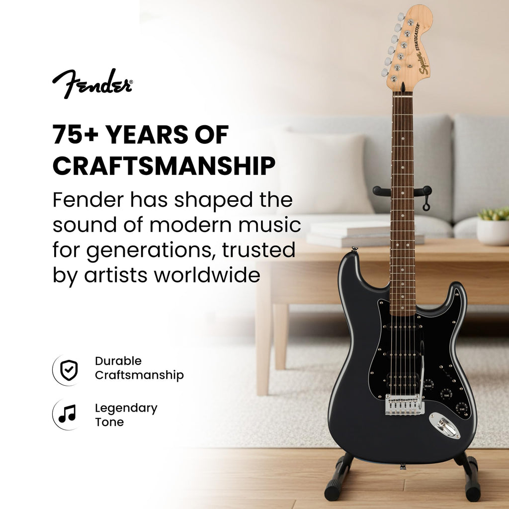 Fender Squier Affinity Stratocaster FMT HSS - Sienna Sunburst Bundle with Frontman 10G Amplifier, Gig Bag, Tuner, Instrument Cable, Strap, Picks, and Austin Bazaar Instructional DVD