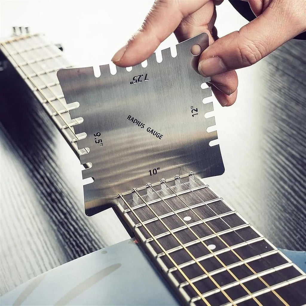 Guitar Making Tools Guitar String Action Stainless Steel Ruler Gauge Repairing Tool For Guitar Ukulele Bass PVC Gauge Neck Ruler