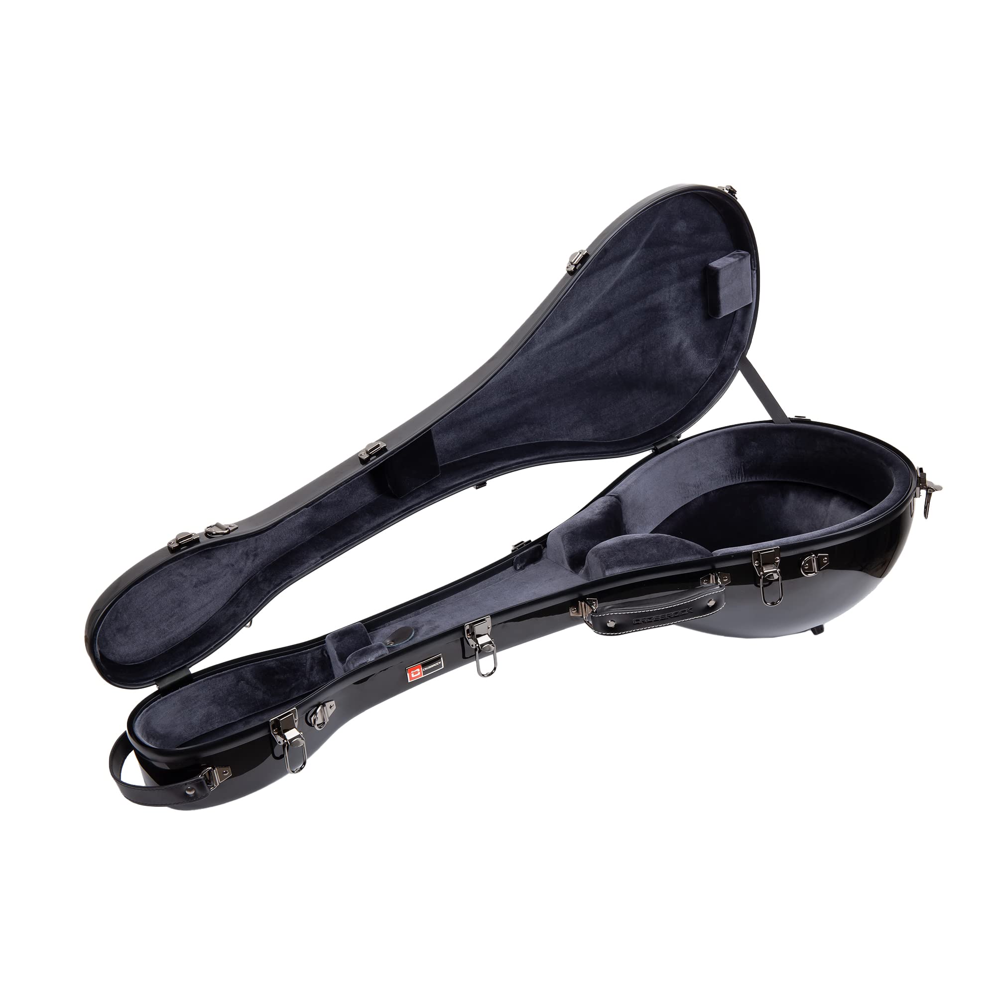 Crossrock Fiberglass Case fits for Trumpet with removable shoulder straps-Black(CRF1020TRBK)