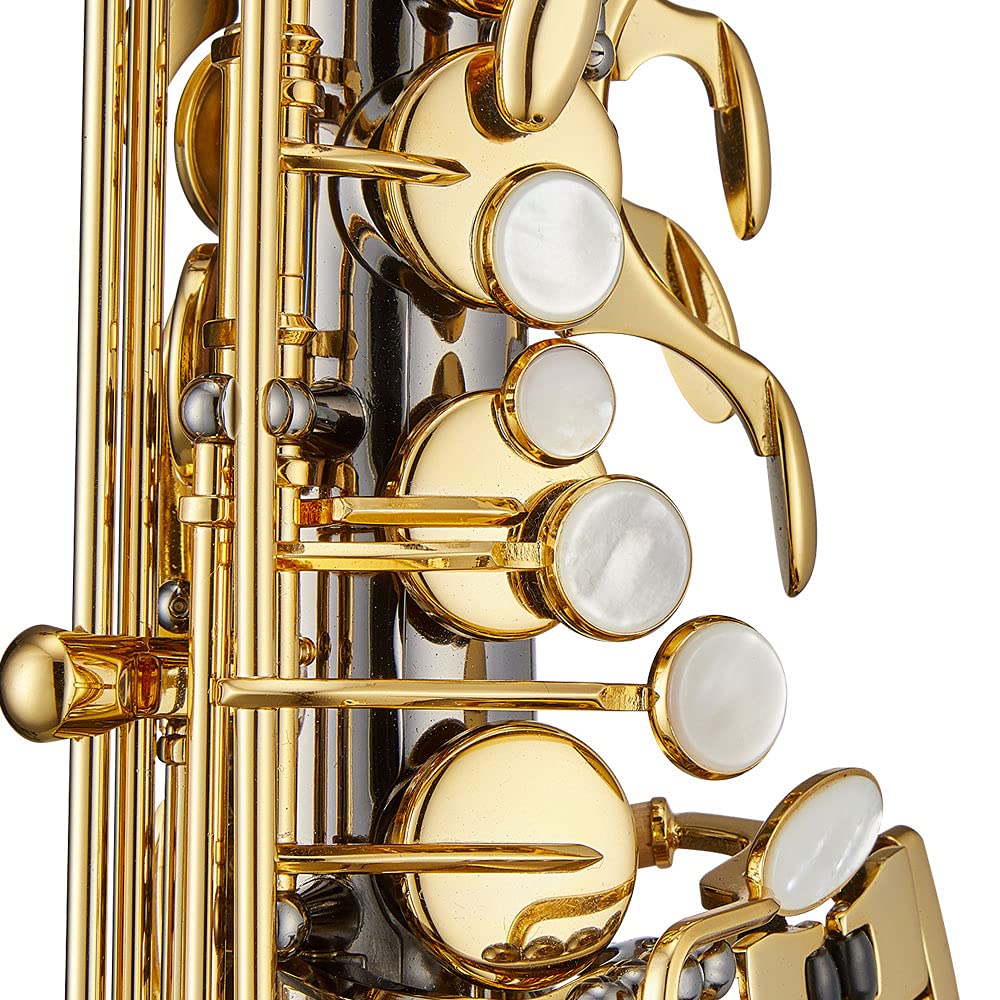 Antigua Winds PowerBell Professional Eb Alto Saxophone (Yellow brass/classic nickel plated/enlarged bell/new neck design/ergonomic design/hand engraving/ABS case)/WRAS4248CN