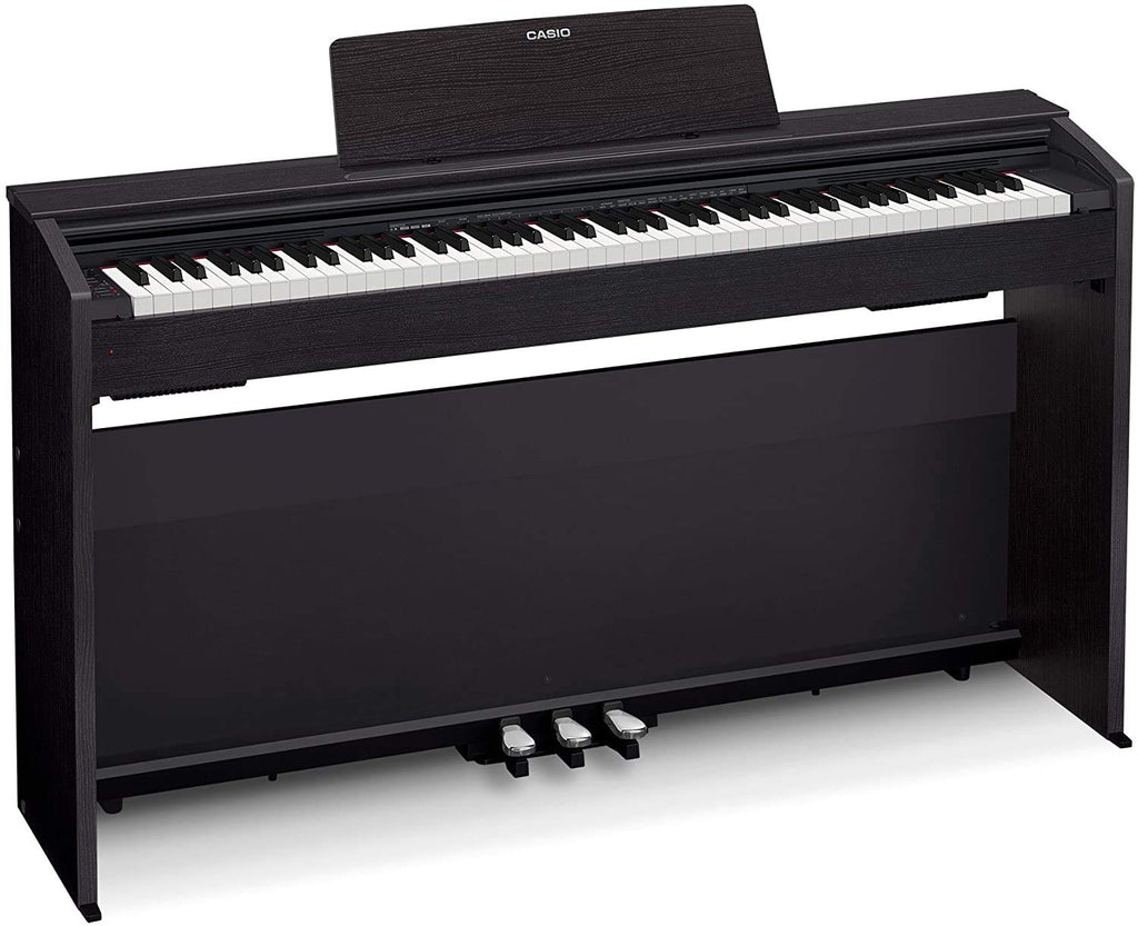 Casio PX-870 Privia Digital Piano - Black Bundle with Furniture Bench, Headphones, Instructional Book, Online Lessons, Instructional DVD, and Austin Bazaar Polishing Cloth