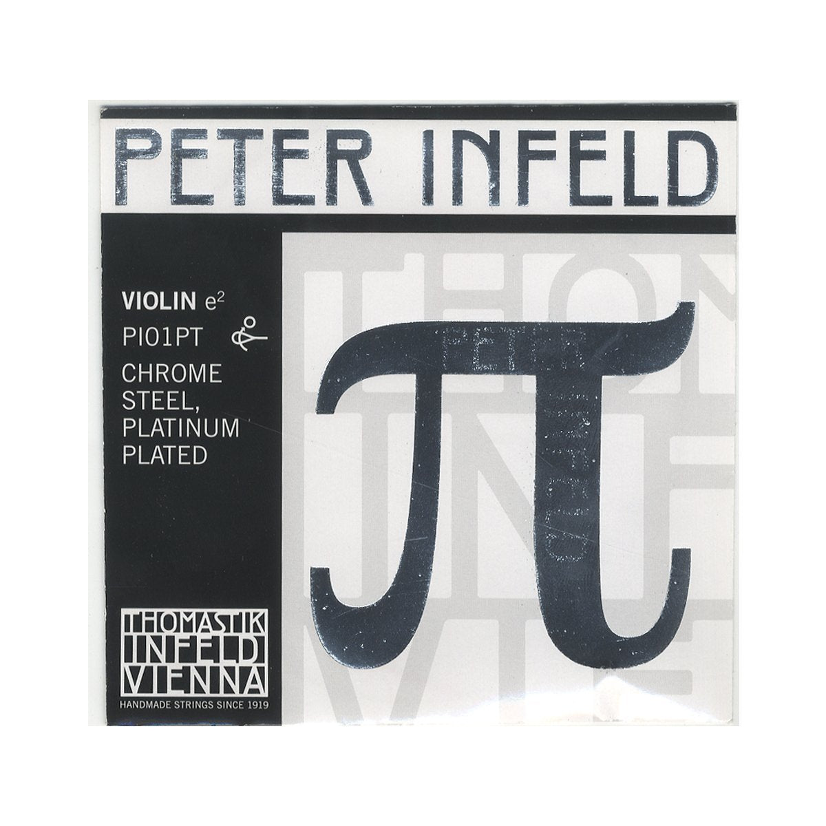 Thomastik-Infeld Peter Infeld Violin String Set, 4/4 Size, Medium Tension - PI100 - Synthetic Core A, D, G with Platinum Plated E - Outstanding Projection & Playability, Wide Range of Sound Colors