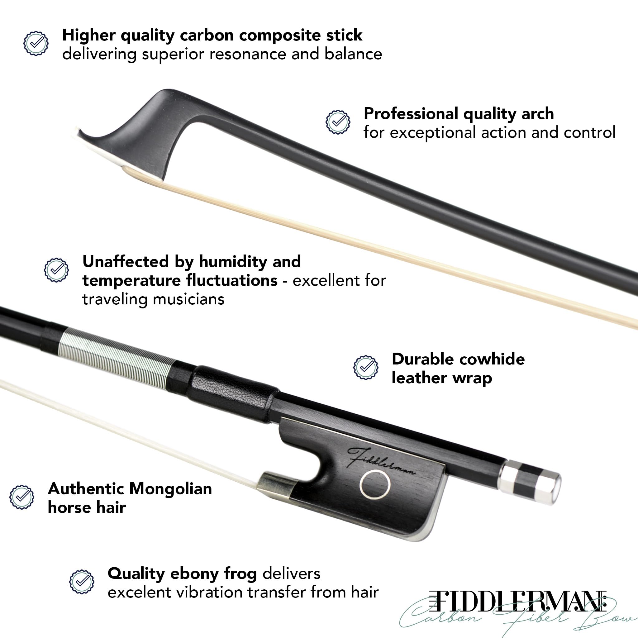 Fiddlerman Carbon Fiber Cello Bow 4/4