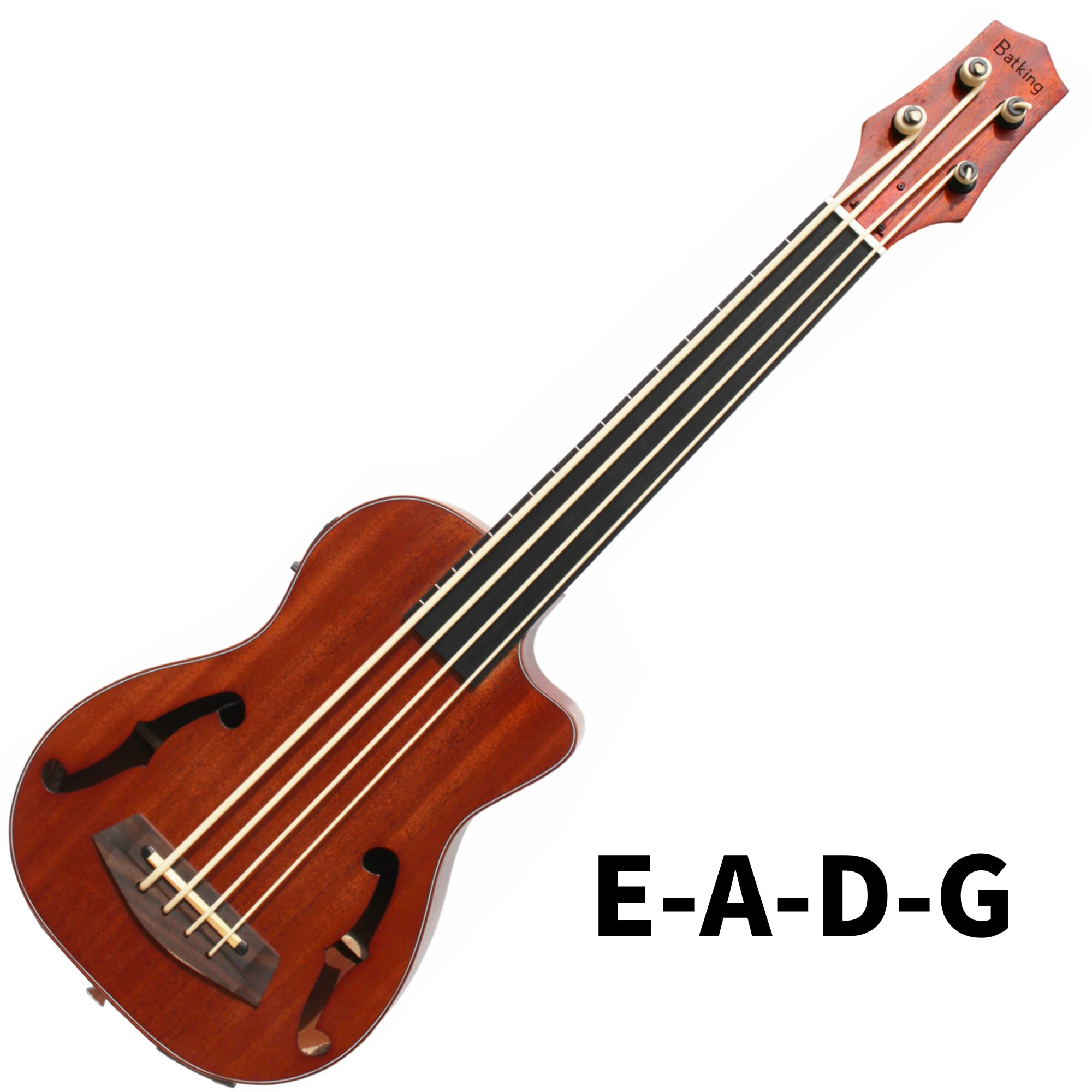Batking Ubass Fretless,Bass Ukulele Electric 30 inch baritone ukelele bass,Electric Acoustic Bass Uku Wtih Gig Bag