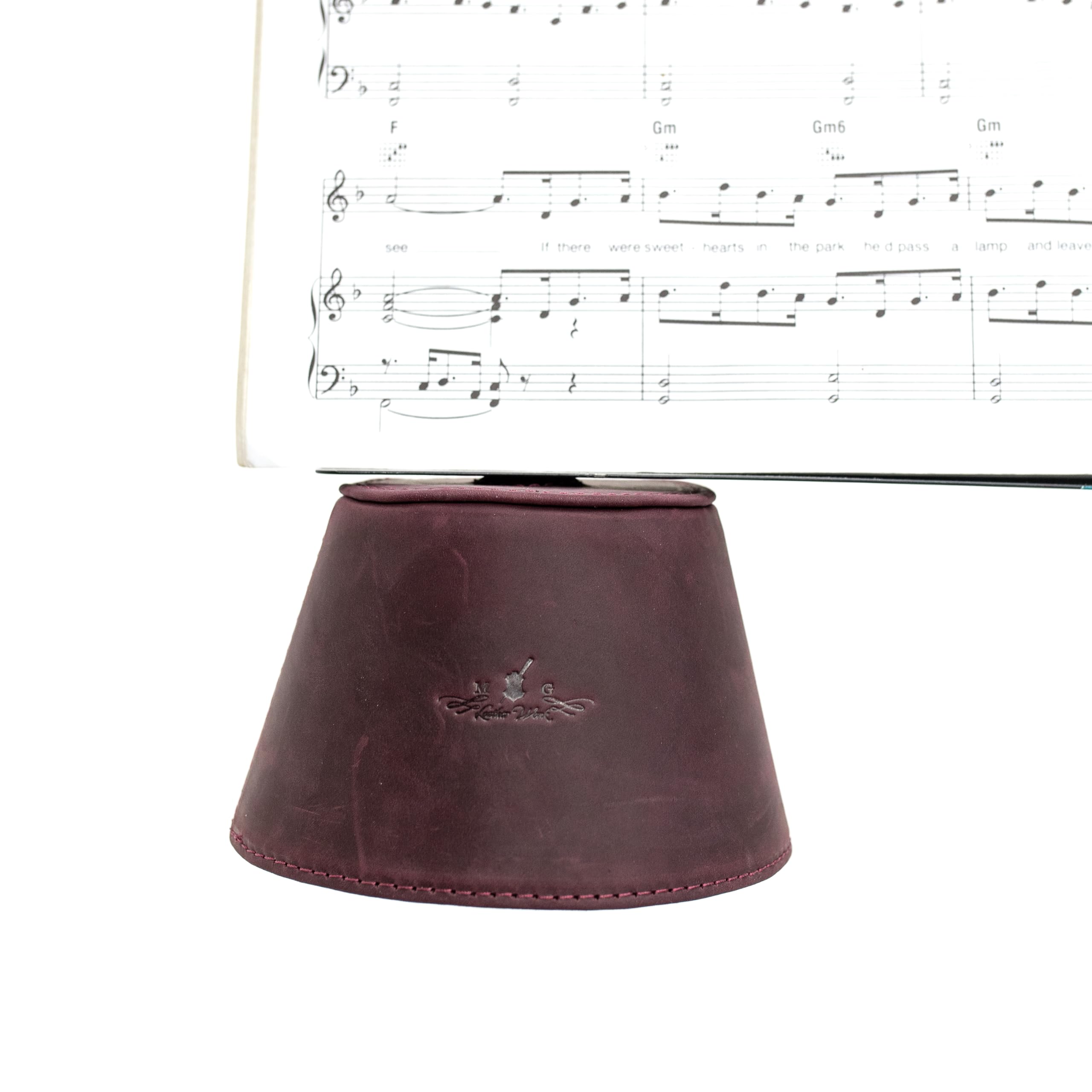 Trombone magnetic mute, lightweight leather mute for jazz and classical trombone players by MG Leather Work (Black)