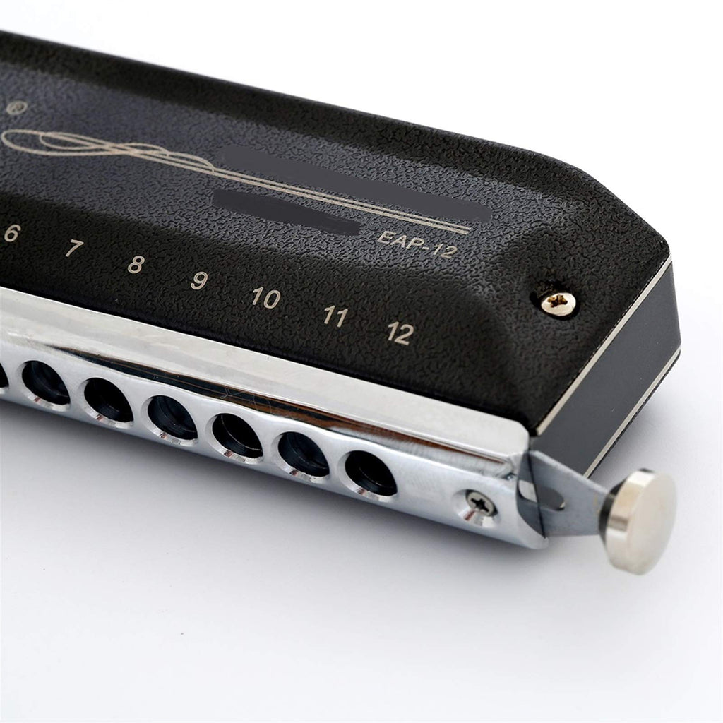 Chromatic Harmonica 12 Holes 48 Tone Mouth Organ Harp Instrumentos Key C D A B G Musical Instruments (Color : Key Bb)