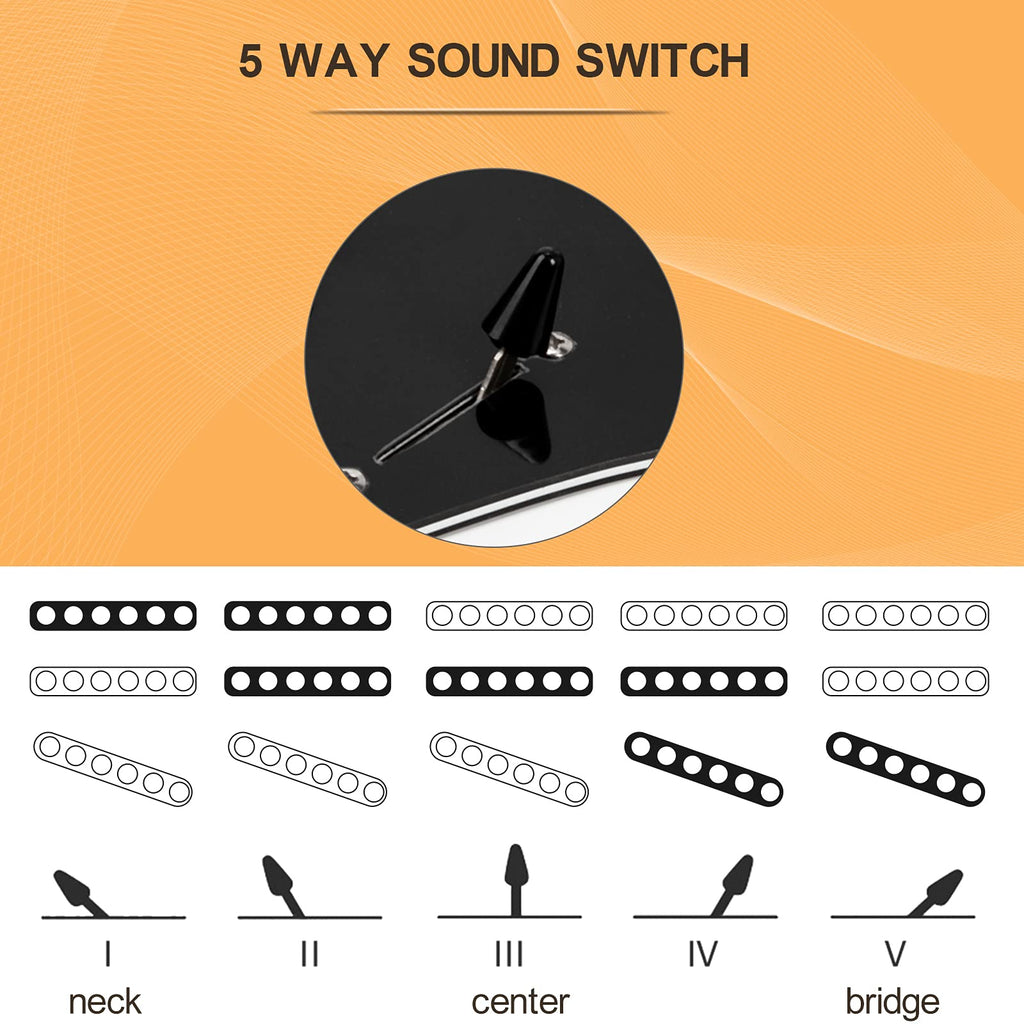 GLARRY Full Size Electric Guitar for Music Lover Beginner with 20W Amp and Accessories Pack Guitar Bag (GREEN, Left Handed 39")