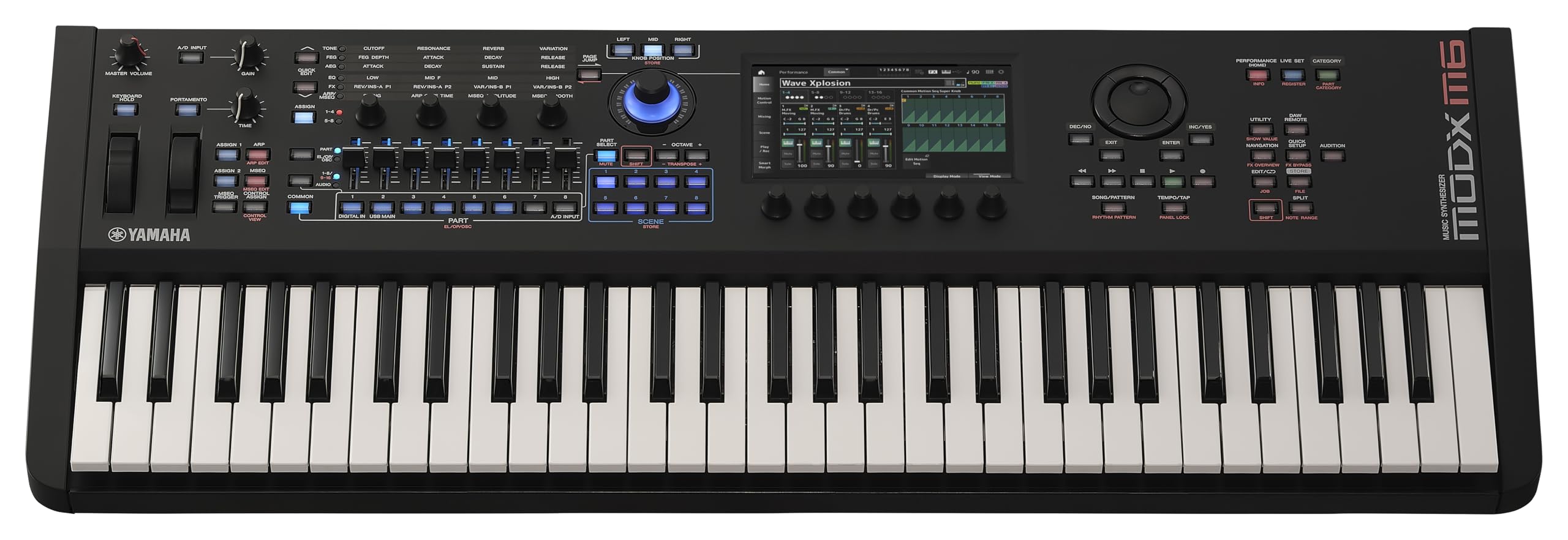 Yamaha 61-Key Music Synthesizer with Improved Keyboard Action, Performance Focused for Next Generation Sound Exploration, Expressive Control and Optimized Workflow MODX M6
